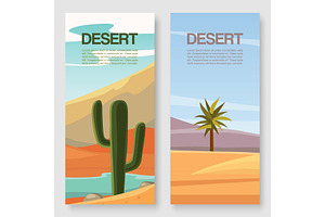 Desert Travel Vector Illutration Of