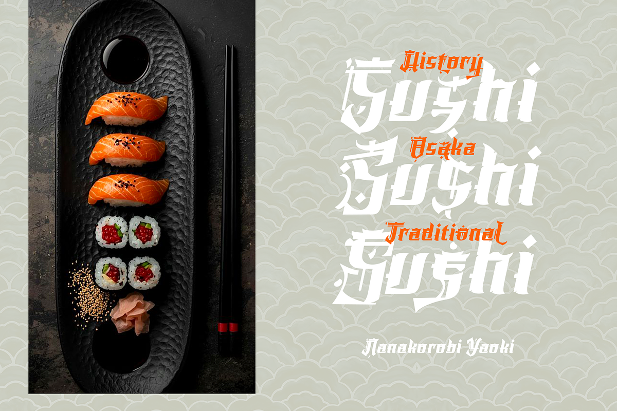 Kurotsyma - Japan Font Style, a Blackletter Font by TypeClassHeroes (Photo 6 of 10)