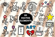 Children Clipart in Modern Style, a Work Illustration by JT_Design_Art (Thumbnail 2 of 6)
