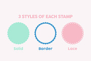 Scalloped Shapes Procreate Brush Set, a Brush Add-On by AngelfishCreative (Thumbnail 2 of 5)