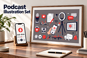 Podcast Vector Elements, an Object Illustration by alexdndz (Thumbnail 1 of 3)