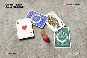 Poker Card Mockup for Playing Card