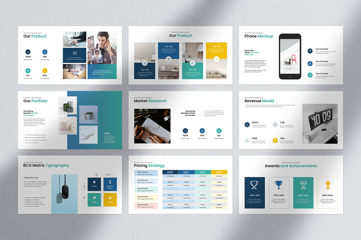 Pitch-Deck Presentation Template, a Presentation Template by Slide_Genius1 (Photo 6 of 6)