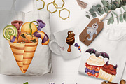 Cute Halloween candy Clipart PNG Se, a Food Illustration by Mespilia (Thumbnail 5 of 5)