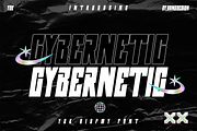 CYBERNETIC futuristic Y2k Cyberpunk, a Sans Serif Font by dansdesign (Thumbnail 1 of 6)