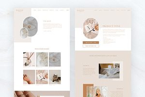 Minimal Shop Addon Showit Template