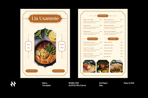 Arabian Restaurant Menu, a Stationery Template by Neermana