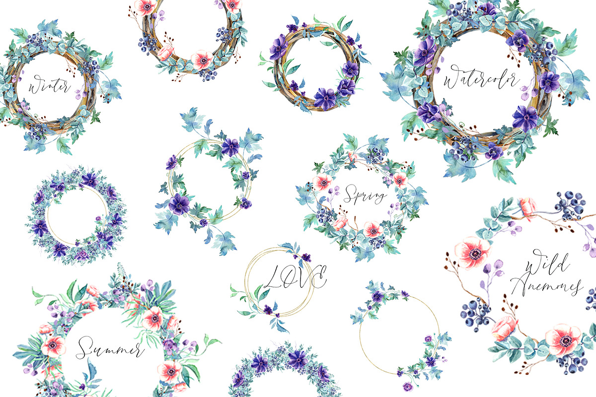 WILD ANEMONES, a Decorative Illustration by JennyColorArt (Photo 3 of 12)