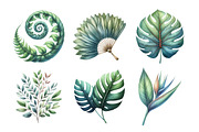 matching Tropical Leaves Bundle, an Illustration by Daily.Designs (Thumbnail 2 of 5)
