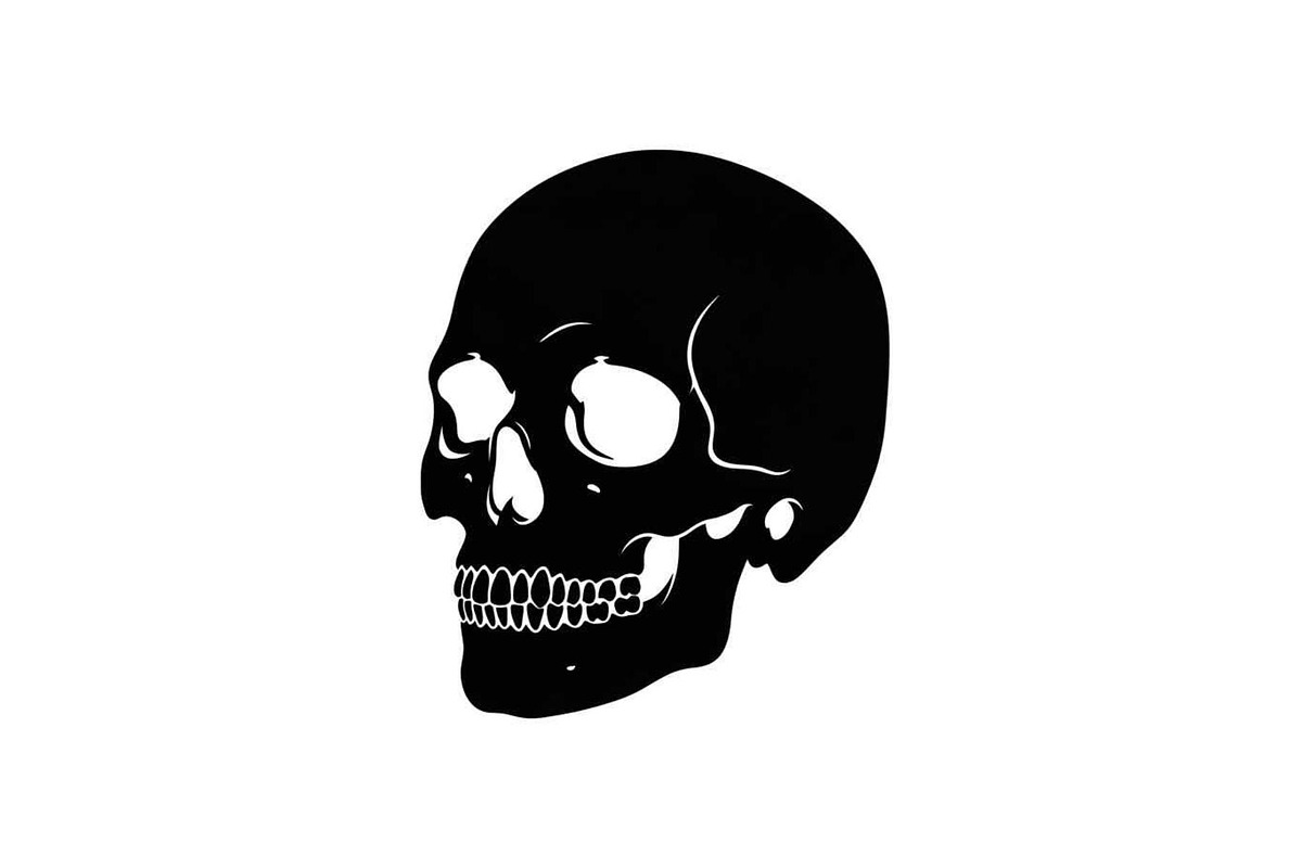 50 Skull Head Silhouette Vector Bund, an Illustration by Creativeshirt (Photo 15 of 51)