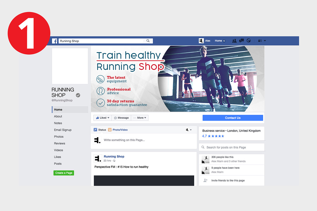 Facebook Cover Pack Sport Running, a Social Media Template by Malst (Photo 2 of 4)