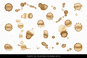 80 Coffee Stains, Rings & Splatters