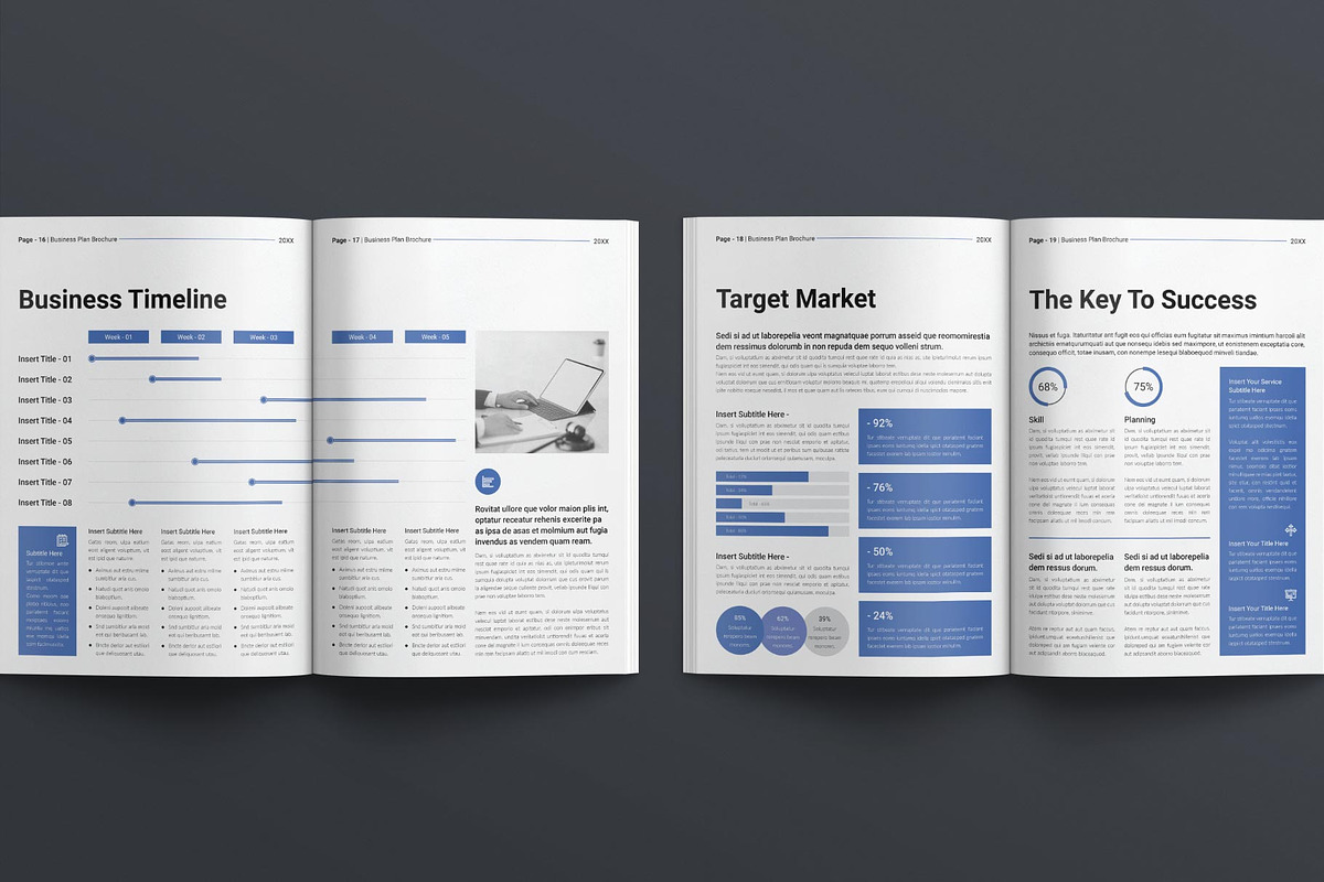 Business Plan Layout Design Template, a Brochure Template by MassiveCreator