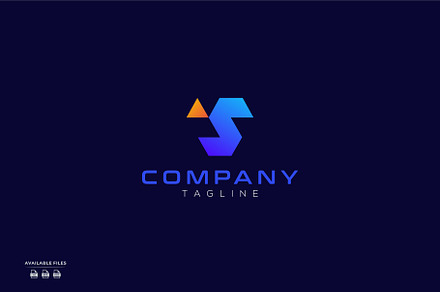 letter st modern logo design