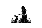 Garden Bunny Silhouette Bundle, an Illustration by jahid234 (Thumbnail 2 of 48)