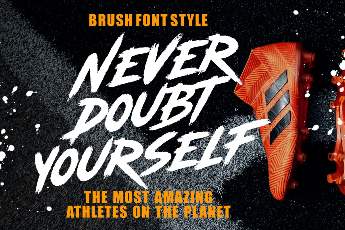 Cyber Brush Font!, a Handwritten Font by Burhan Afif (Photo 2 of 10)