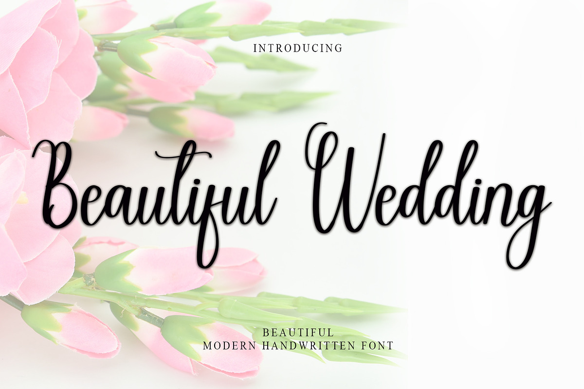 Beautiful Wedding, a Handwritten Font by FreshTypeINK (Photo 1 of 6)