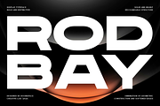 Rodbay - Bold Extended Typeface, a Sans Serif Font by roomspace creative lab (Thumbnail 1 of 10)