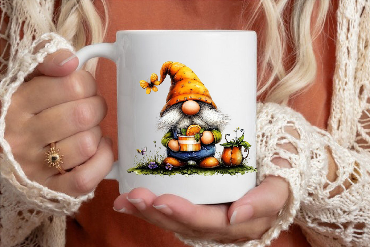 Whimsical Summer Gnome Clipart, an Illustration by designcity5 (Photo 5 of 5)