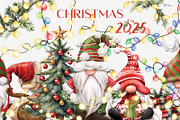 Christmas Graphics, gnomes, snakes, a Seasonal Illustration by ollalya (Thumbnail 1 of 12)