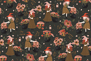 Cute Witch Pattern, a Pattern Graphic by Lady Bruniere Design (Thumbnail 8 of 8)