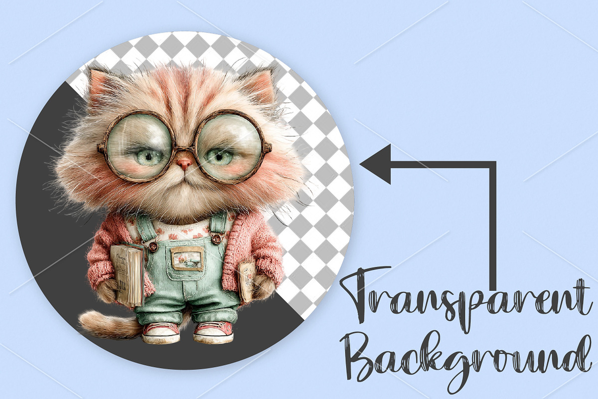 Quirky Cat Mom Retro Glasses Clipart, a Seasonal Illustration by Canvas Craft (Photo 2 of 7)