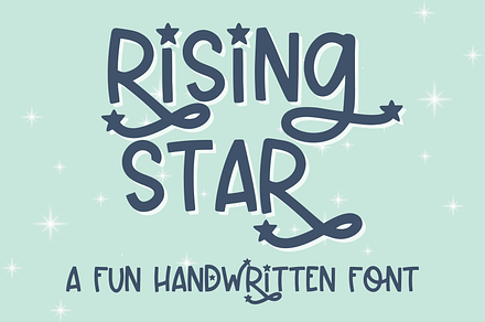 Rising Star, Starry Handwritten Font, a Handwritten Font by Designing Digitals