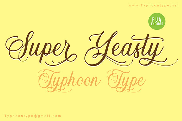 Super Yeasty font preview 3