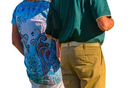 Old couple back view photo, a Person Photo by DanFLCreativo
