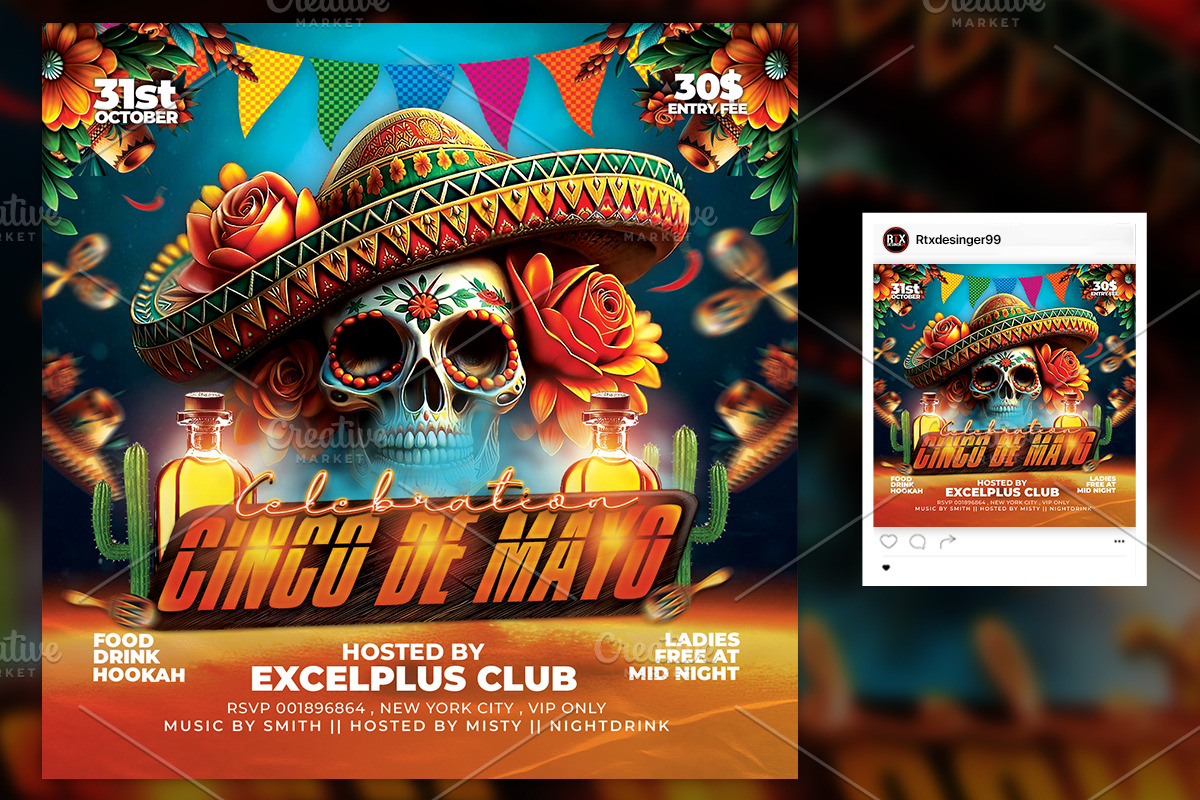 Cinco de Mayo Flyer, a Flyer Template by RTXdesinger99 (Photo 3 of 3)