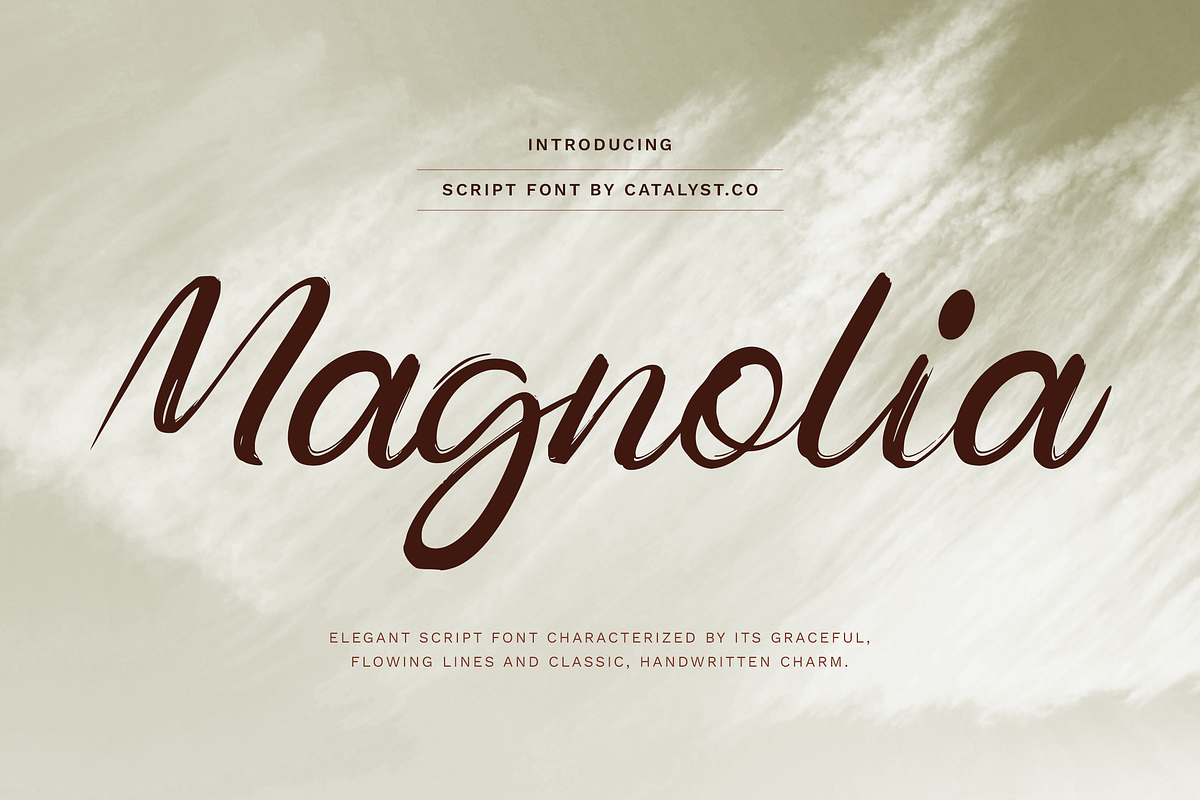 Magnolia Script Font, a Script Font by Catalystco Studio (Photo 1 of 7)