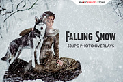 50 Falling Snow Photo Overlays