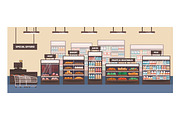 Supermarket interior, a Food Illustration by Good Studio (Thumbnail 1 of 4)