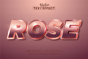 Rose Gold Style Editable Text Effect