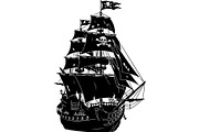 Boat & Ship Silhouette Vector Mega, an Object Illustration by Designer_Momina (Thumbnail 10 of 21)