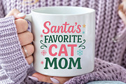 Christmas Cat Mom Santa's Favorite, an Illustration by CraftArtStudio (Thumbnail 3 of 4)