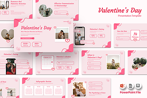 Valentine's Day PowerPoint Template, a Presentation Template by Iqsiart Studio