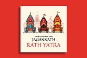 Jagannath Rath Yatra Banner Template, a Social Media Template by nandinigraphics (Thumbnail 1 of 3)