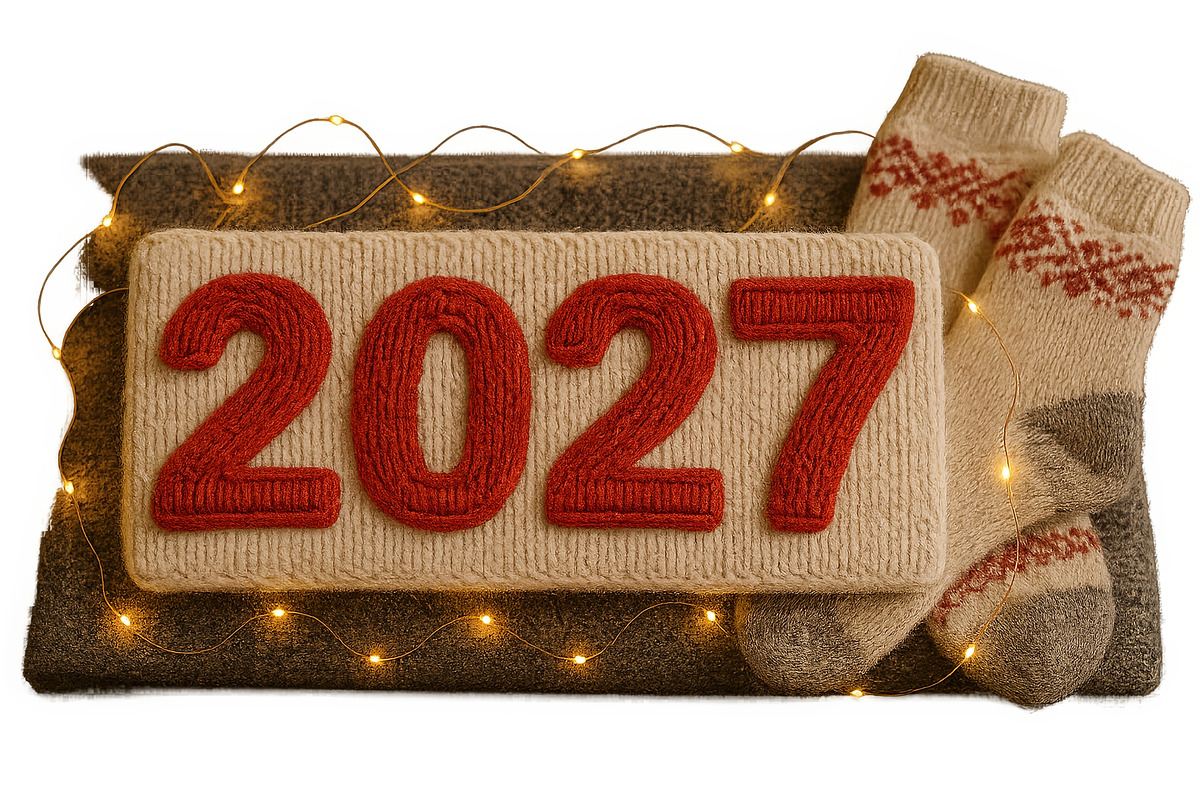 Knitted 2027 with socks and lights f, an Illustration by Dvoevnore photos