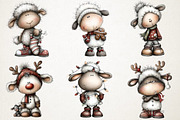 Christmas Sheep Clipart, an Illustration by RobertsArt (Thumbnail 5 of 7)