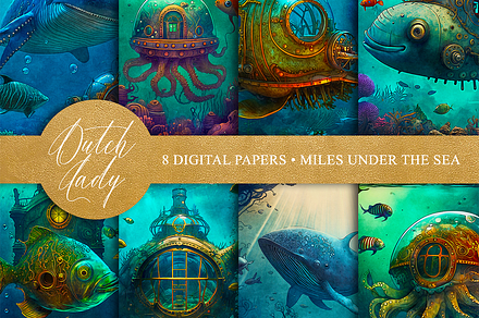 Miles Under The Sea Illustrations, an Illustration by The Dutch Lady Designs