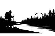 Nature Landscape Silhouette Vector B, an Illustration by Designer_Momina (Thumbnail 27 of 51)