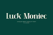 Luck Moniec - Modern Editorial Serif, a Serif Font by Imoodev (Thumbnail 1 of 5)