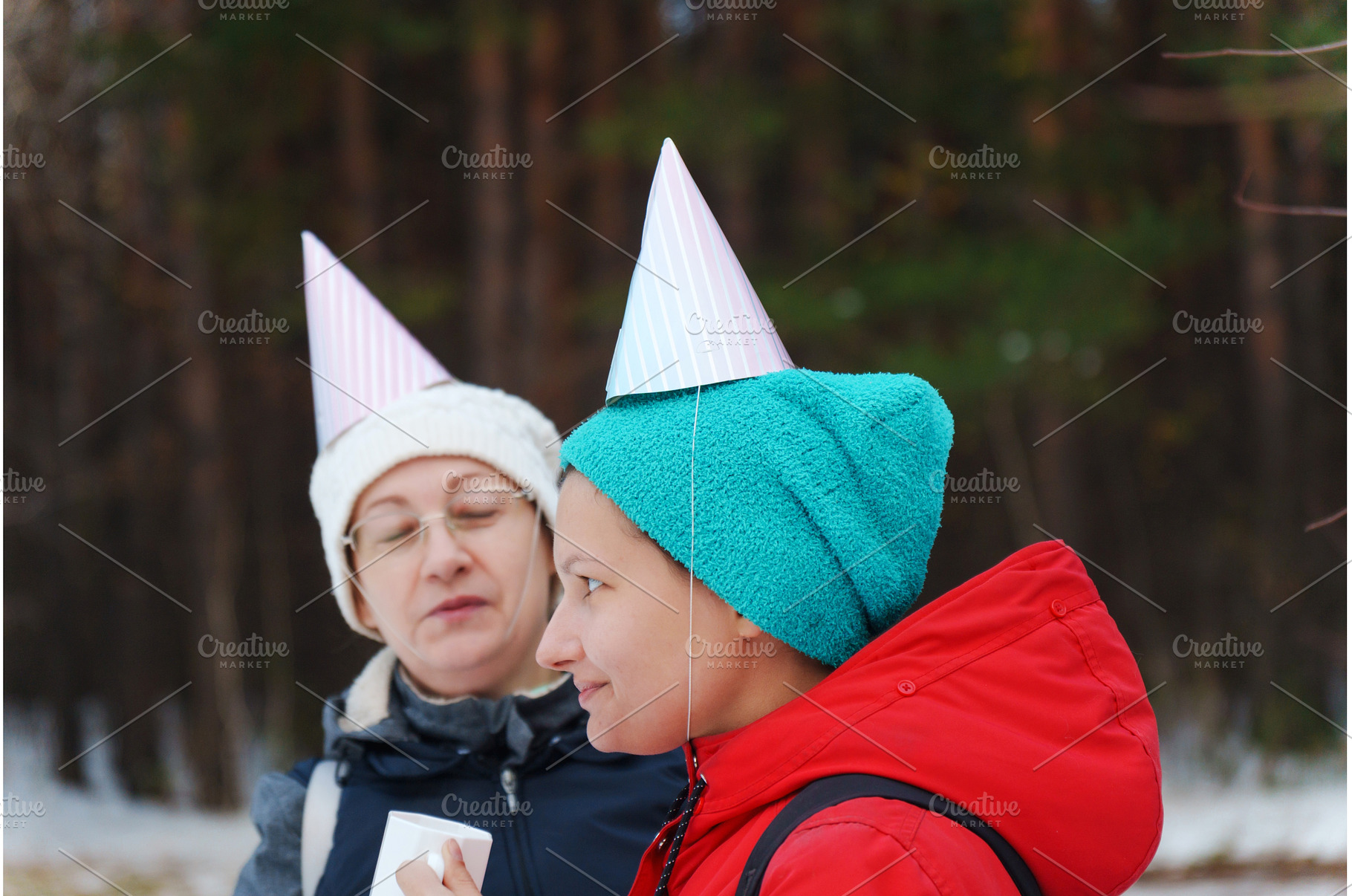 Friends savor the joy of winter in a, a Nature Photo by darksoul72