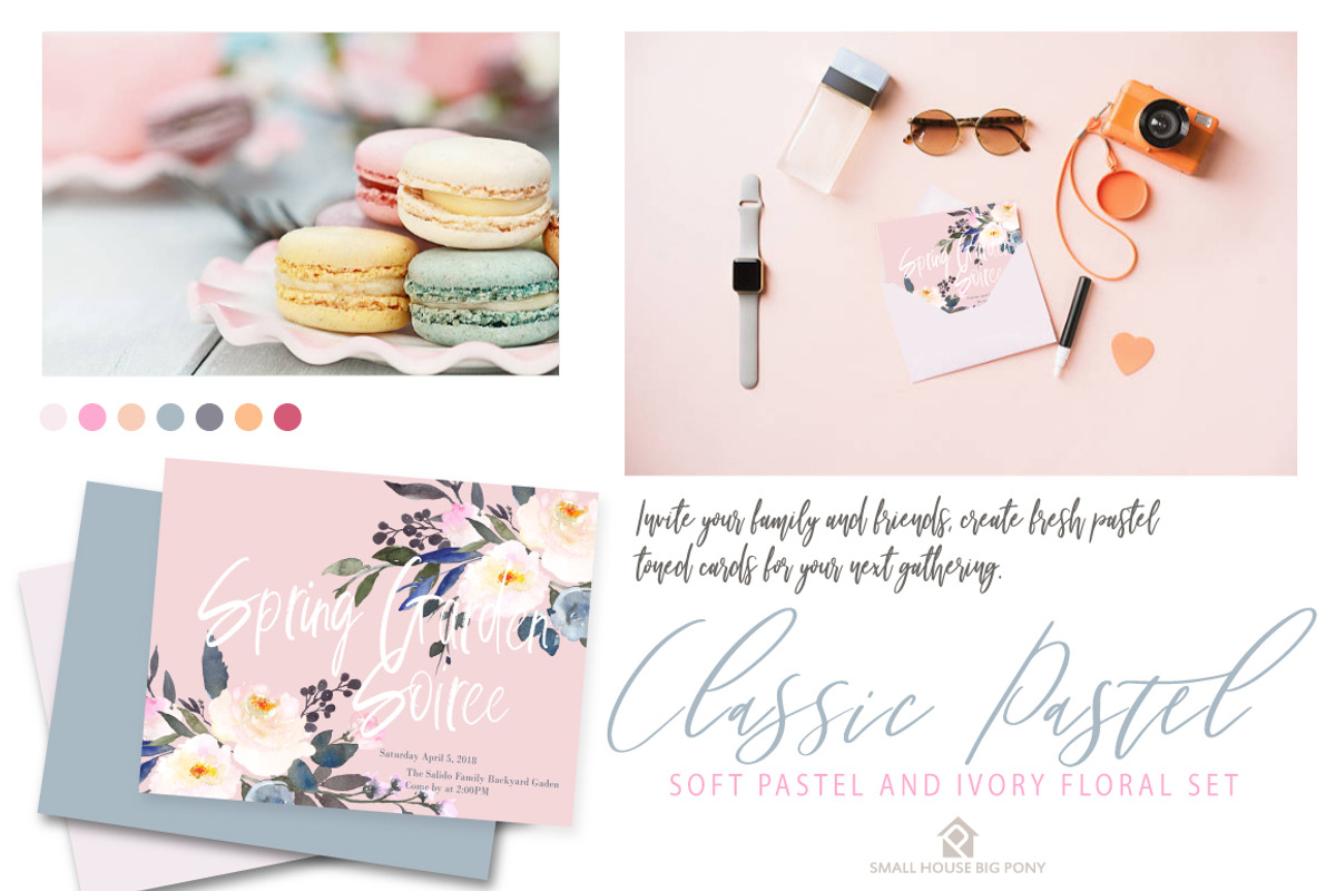 Watercolor Flowers: CLASSIC PASTEL, a Graphic by SmallHouseBigPony (Photo 7 of 18)
