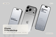 iPhone 17 Pro Mockup, an iPhone Mockup by Toasin Studio (Thumbnail 1 of 7)