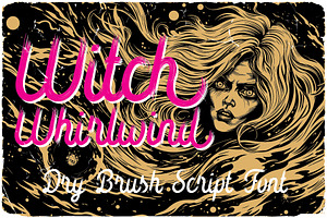 Witch Whirlwind label font