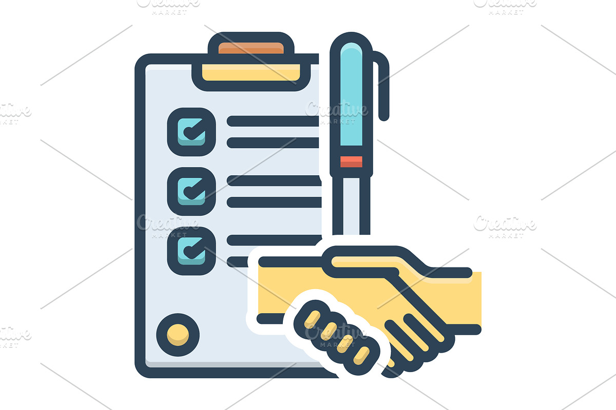 Agreement compromise color icon, a Duotone Icon by Creative priyanka