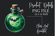Watercolor Halloween Potion Bottle C, an Illustration by Rose Art (Thumbnail 4 of 4)