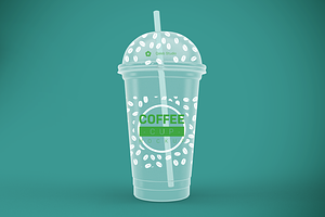 Transparent Plastic Cup Mockup